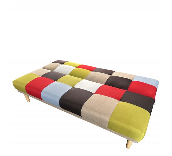 Καναπές Κρεβάτι Τριθέσιος ArteLibre SELKIE Πολύχρωμο Ύφασμα 180x80x75cm
