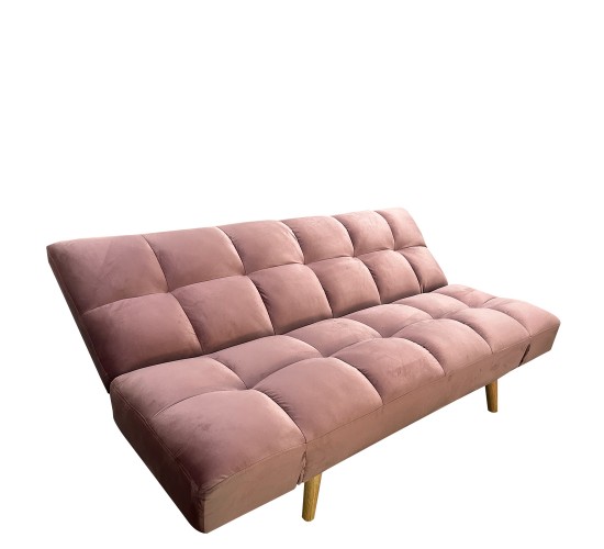Καναπές Κρεβάτι Τριθέσιος ArteLibre ELVINA Σάπιο Μήλο Ύφασμα 182x82x88cm