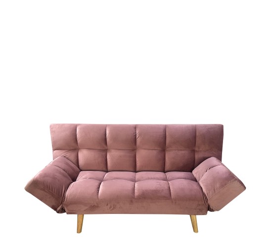 Καναπές Κρεβάτι Τριθέσιος ArteLibre ELVINA Σάπιο Μήλο Ύφασμα 182x82x88cm