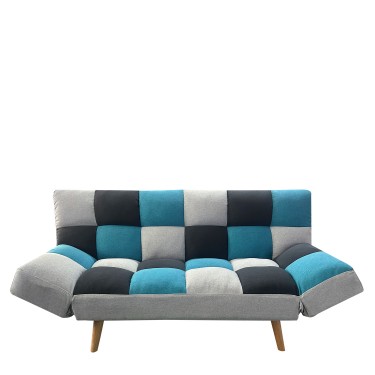 Καναπές Κρεβάτι Τριθέσιος ArteLibre ELVINA Πολύχρωμο Ύφασμα 182x82x88cm