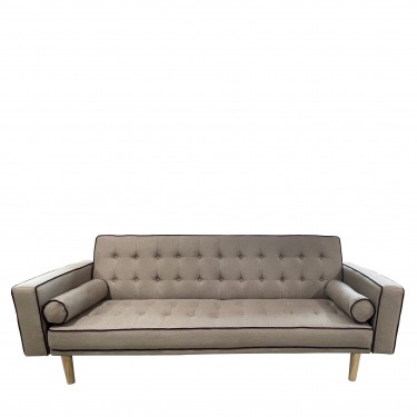 Καναπές Κρεβάτι Τριθέσιος ArteLibre AUBREY Καφέ Ύφασμα 224x88x84cm