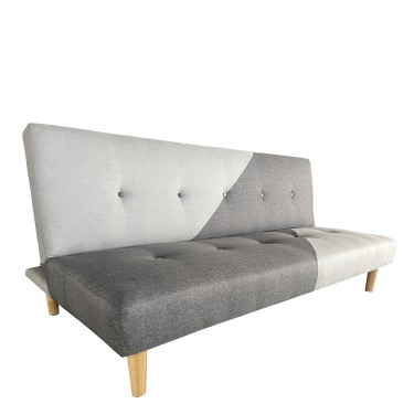 Καναπές Κρεβάτι Τριθέσιος ArteLibre NERISSA Αποχρώσεις Γκρι Ύφασμα 178x87x78cm