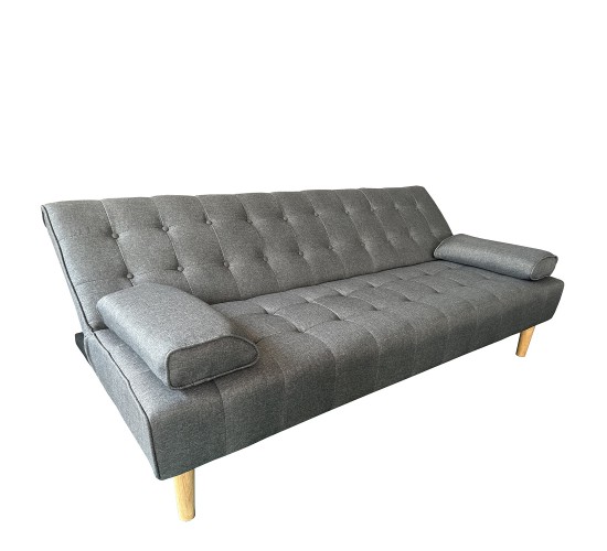 Καναπές Κρεβάτι Τριθέσιος ArteLibre ELFREDA Γκρι Ύφασμα 188x83x83cm