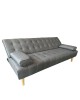 Καναπές Κρεβάτι Τριθέσιος ArteLibre ELFREDA Γκρι Ύφασμα 188x83x83cm