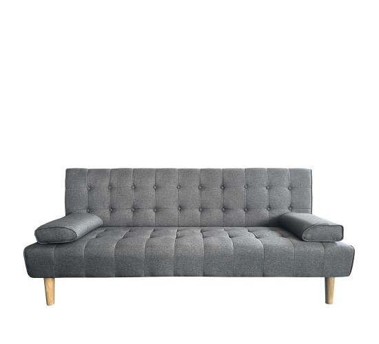 Καναπές Κρεβάτι Τριθέσιος ArteLibre ELFREDA Γκρι Ύφασμα 188x83x83cm