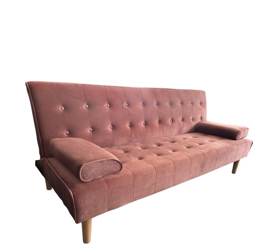 Καναπές Κρεβάτι Τριθέσιος ArteLibre ELFREDA Σάπιο Μήλο Ύφασμα 188x83x83cm