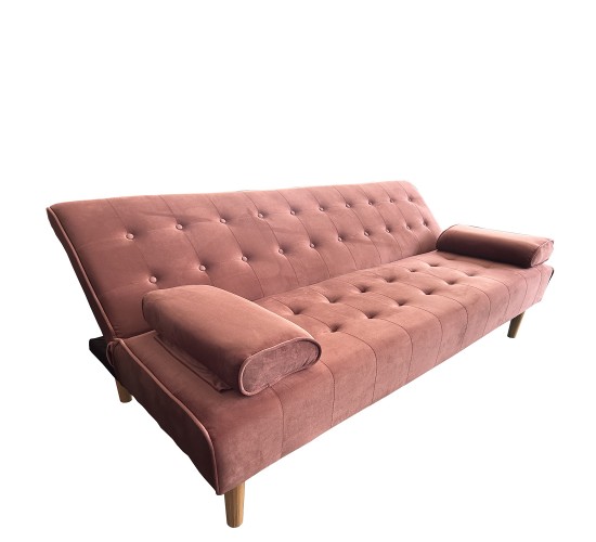 Καναπές Κρεβάτι Τριθέσιος ArteLibre ELFREDA Σάπιο Μήλο Ύφασμα 188x83x83cm