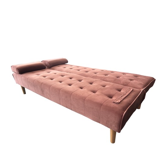 Καναπές Κρεβάτι Τριθέσιος ArteLibre ELFREDA Σάπιο Μήλο Ύφασμα 188x83x83cm