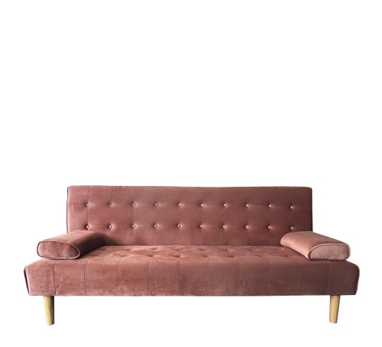 Καναπές Κρεβάτι Τριθέσιος ArteLibre ELFREDA Σάπιο Μήλο Ύφασμα 188x83x83cm