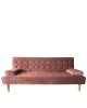 Καναπές Κρεβάτι Τριθέσιος ArteLibre ELFREDA Σάπιο Μήλο Ύφασμα 188x83x83cm