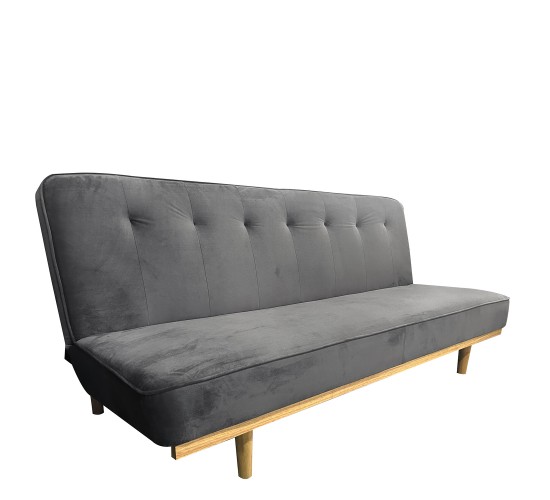 Καναπές Κρεβάτι Τριθέσιος ArteLibre CELESTE Γκρι Ύφασμα 193x85x88cm