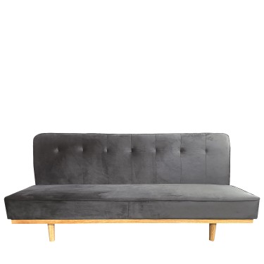 Καναπές Κρεβάτι Τριθέσιος ArteLibre CELESTE Γκρι Ύφασμα 193x85x88cm