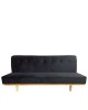 Καναπές Κρεβάτι Τριθέσιος ArteLibre CELESTE Μαύρο Ύφασμα 193x85x88cm