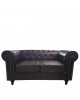 Καναπές Διθέσιος ArteLibre AVERY Σκούρο Καφέ PU 155x90x73cm Καναπές Διθέσιος ArteLibre AVERY Σκούρο Καφέ PU 155x90x73cm