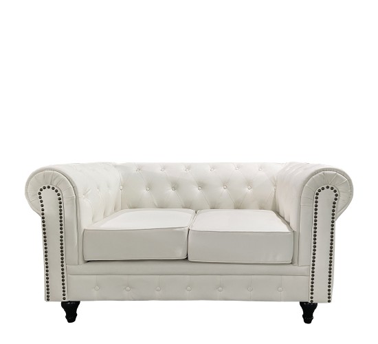 Καναπές Διθέσιος ArteLibre AVERY Λευκό PU 155x90x73cm Καναπές Διθέσιος ArteLibre AVERY Λευκό PU 155x90x73cm