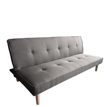 Καναπές Κρεβάτι Τριθέσιος ArteLibre MARILINA Γκρι Ύφασμα 181x86x75cm