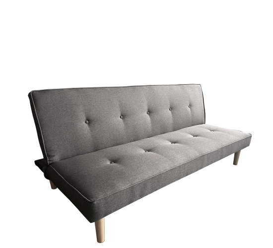 Καναπές Κρεβάτι Τριθέσιος ArteLibre MARILINA Γκρι Ύφασμα 181x86x75cm