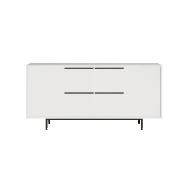 Μπουφές ArteLibre CARTMEL Λευκό Μοριοσανίδα/Μέταλλο 44.5x160x74.3cm