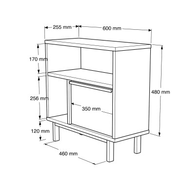Βοηθητικό Τραπεζάκι ArteLibre SHALDON Λευκό Μοριοσανίδα/Μέταλλο 60x25.5x60cm