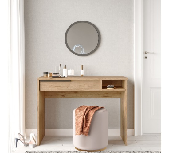 Τουαλέτα ArteLibre DEVON Φυσικό Μοριοσανίδα/Μέταλλο/Γυαλί 100x44.5x75cm