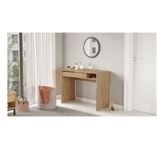 Τουαλέτα ArteLibre DEVON Φυσικό Μοριοσανίδα/Μέταλλο/Γυαλί 100x44.5x75cm