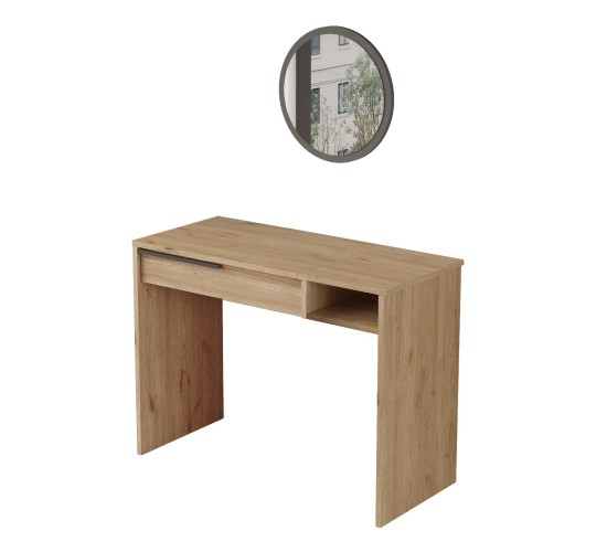 Τουαλέτα ArteLibre DEVON Φυσικό Μοριοσανίδα/Μέταλλο/Γυαλί 100x44.5x75cm