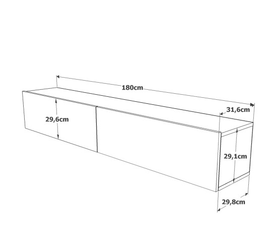Έπιπλο Τηλεόρασης ArteLibre KENT Πεύκο Μοριοσανίδα 180x31.6x29.6cm Έπιπλο Τηλεόρασης ArteLibre KENT Πεύκο Μοριοσανίδα 180x31.6x29.6cm