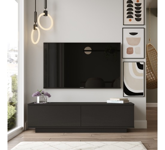 Έπιπλο Τηλεόρασης ArteLibre BRENT Μαύρο Μοριοσανίδα 140x35.5x38.2cm Έπιπλο Τηλεόρασης ArteLibre BRENT Μαύρο Μοριοσανίδα 140x35.5x38.2cm