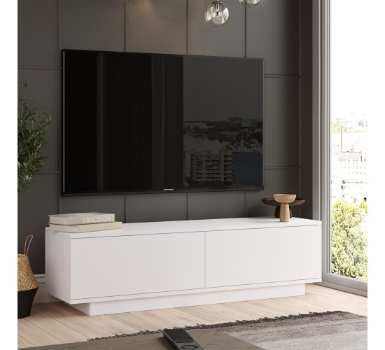 Έπιπλο Τηλεόρασης ArteLibre BRENT Λευκό Μοριοσανίδα 140x35.5x38.2cm Έπιπλο Τηλεόρασης ArteLibre BRENT Λευκό Μοριοσανίδα 140x35.5x38.2cm