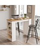 Τραπέζι Bar ArteLibre BROCKLEY Πεύκο/Λευκό Μοριοσανίδα 120x51.6x101.8cm Τραπέζι Bar ArteLibre BROCKLEY Πεύκο/Λευκό Μοριοσανίδα 120x51.6x101.8cm