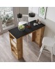 Τραπέζι Bar ArteLibre BROCKLEY Πεύκο/Μαύρο Μοριοσανίδα 120x51.6x101.8cm Τραπέζι Bar ArteLibre BROCKLEY Πεύκο/Μαύρο Μοριοσανίδα 120x51.6x101.8cm
