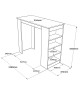 Τραπέζι Bar ArteLibre BROCKLEY Πεύκο/Μαύρο Μοριοσανίδα 120x51.6x101.8cm Τραπέζι Bar ArteLibre BROCKLEY Πεύκο/Μαύρο Μοριοσανίδα 120x51.6x101.8cm