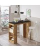 Τραπέζι Bar ArteLibre BROCKLEY Πεύκο/Μαύρο Μοριοσανίδα 120x51.6x101.8cm Τραπέζι Bar ArteLibre BROCKLEY Πεύκο/Μαύρο Μοριοσανίδα 120x51.6x101.8cm