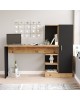 Γραφείο ArteLibre CAMDEN Πεύκο/Μαύρο Μοριοσανίδα 152.3x40x120cm Γραφείο ArteLibre CAMDEN Πεύκο/Μαύρο Μοριοσανίδα 152.3x40x120cm