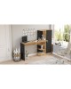 Γραφείο ArteLibre CAMDEN Πεύκο/Μαύρο Μοριοσανίδα 152.3x40x120cm Γραφείο ArteLibre CAMDEN Πεύκο/Μαύρο Μοριοσανίδα 152.3x40x120cm