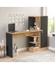 Γραφείο ArteLibre CAMDEN Πεύκο/Μαύρο Μοριοσανίδα 152.3x40x120cm Γραφείο ArteLibre CAMDEN Πεύκο/Μαύρο Μοριοσανίδα 152.3x40x120cm