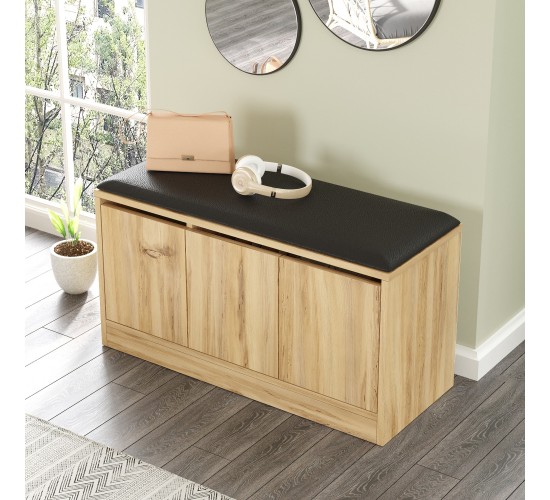 Έπιπλο Εισόδου ArteLibre CROFTON Φυσικό Μοριοσανίδα 89.6x35.5x45.8cm