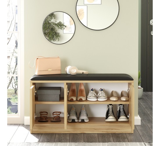 Έπιπλο Εισόδου ArteLibre CROFTON Φυσικό Μοριοσανίδα 89.6x35.5x45.8cm