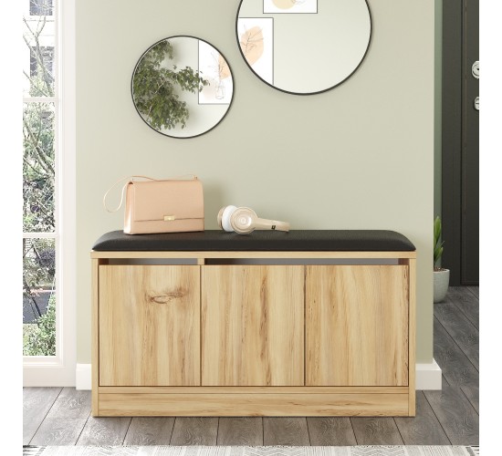 Έπιπλο Εισόδου ArteLibre CROFTON Φυσικό Μοριοσανίδα 89.6x35.5x45.8cm