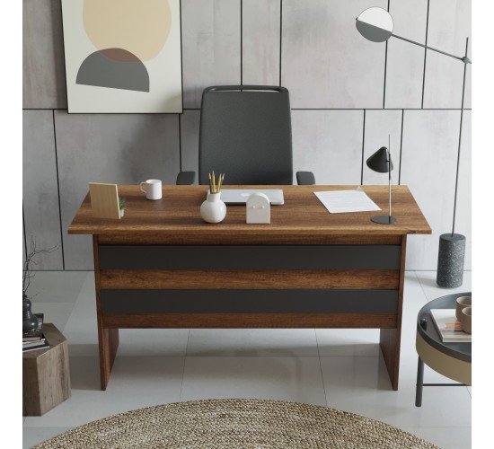 Γραφείο ArteLibre EASTCOTE Baroque/Ανθρακί Μοριοσανίδα 140x60x73.8cm