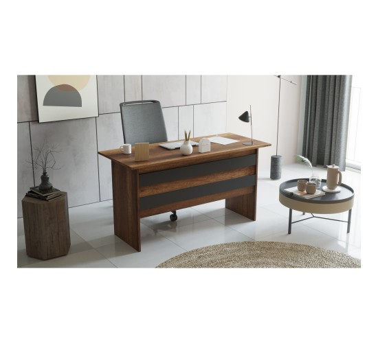 Γραφείο ArteLibre EASTCOTE Baroque/Ανθρακί Μοριοσανίδα 140x60x73.8cm