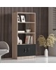 Βιβλιοθήκη ArteLibre EDGWARE Οξιά/Μαύρο Μοριοσανίδα 63.6x37.6x140cm Βιβλιοθήκη ArteLibre EDGWARE Οξιά/Μαύρο Μοριοσανίδα 63.6x37.6x140cm