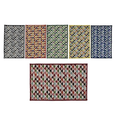 Χαλί Gobelin Γεωμετρικά Σχήματα Πολύχρωμο 70%  Polyester/30%  Βαμβάκι 50x80cm Σε 6 Σχέδια