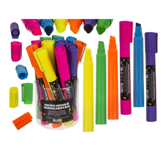 Μαρκαδόρος Υπογραμμίσεως Neon 19.5cm Σε 6 Χρώματα 1Τμχ