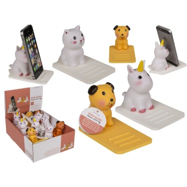 Βάση Κινητού Ζωάκι 9.5x7cm Πλαστικό Σε 3 Σχέδια