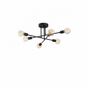 Φωτιστικό Κρεμαστό ArteLibre ARMA Πολύφωτο Μαύρο Μέταλλο 55x23cm