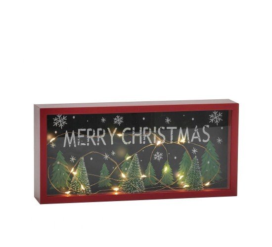 Διακόσμητικό Merry Christmas Με Φως 14cm Διακόσμητικό Merry Christmas Με Φως 14cm