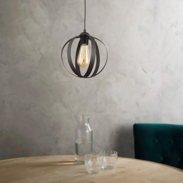 Φωτιστικό Κρεμαστό ArteLibre VANT Μαύρο Μέταλλο 22x90cm