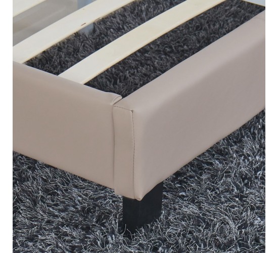 Κρεβάτι ArteLibre AZALEA Capuccino PU 213x131x88cm (Στρώμα 120x200cm) Κρεβάτι ArteLibre AZALEA Capuccino PU 213x131x88cm (Στρώμα 120x200cm)