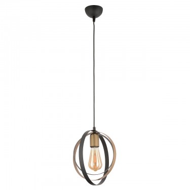 Φωτιστικό Κρεμαστό ArteLibre AVAN Μαύρο Μέταλλο 25x70cm